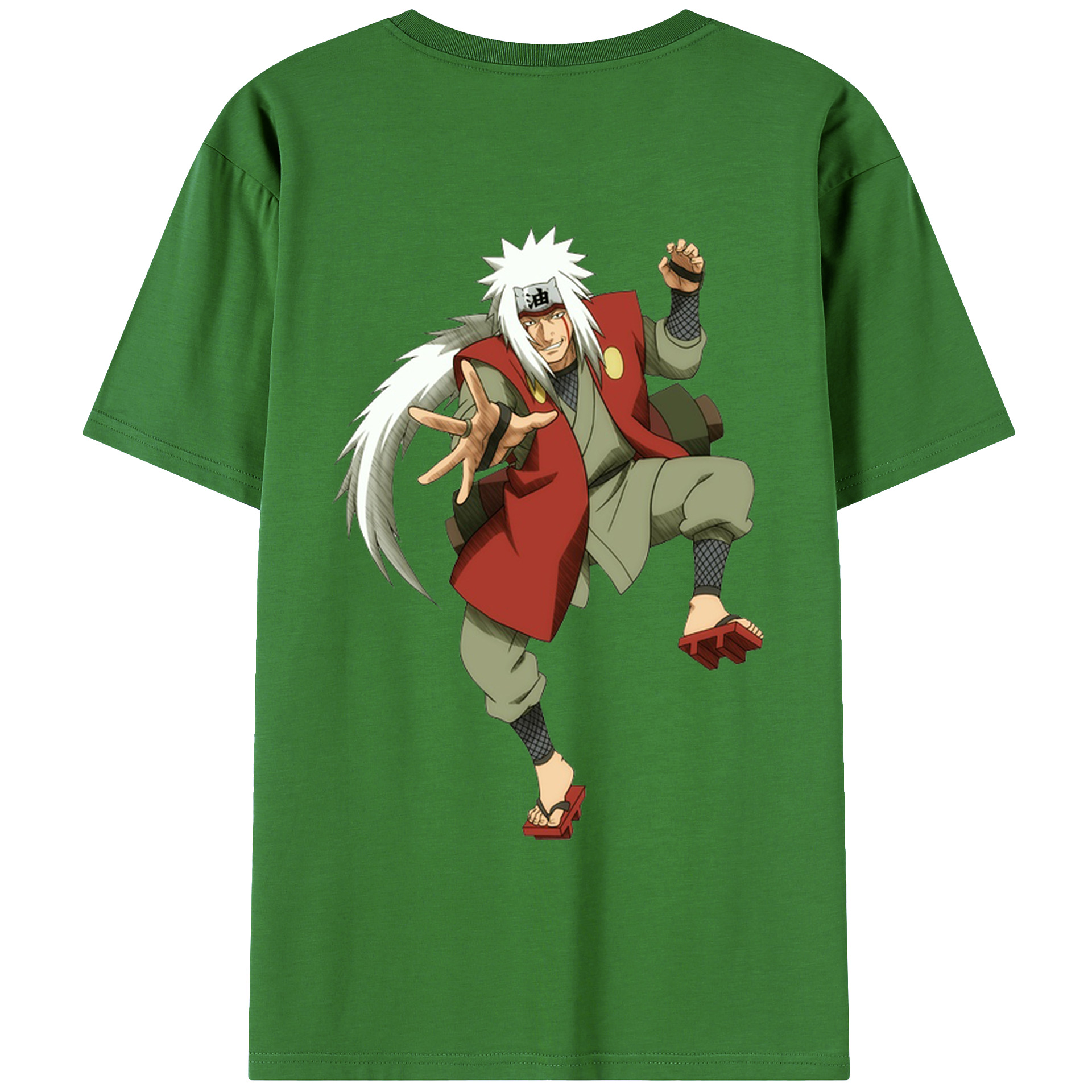 （画像用） NARUTO -ナルト- 自来也（じらいや） Jiraiya レディース半袖Tシャツ(バックプリント)